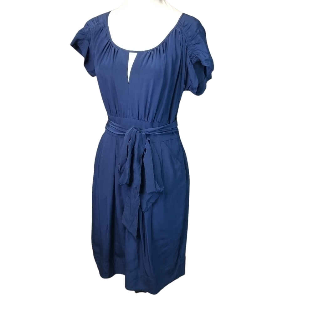 Bcbgmaxazria royal blue silk dress - Picture 2 of 12